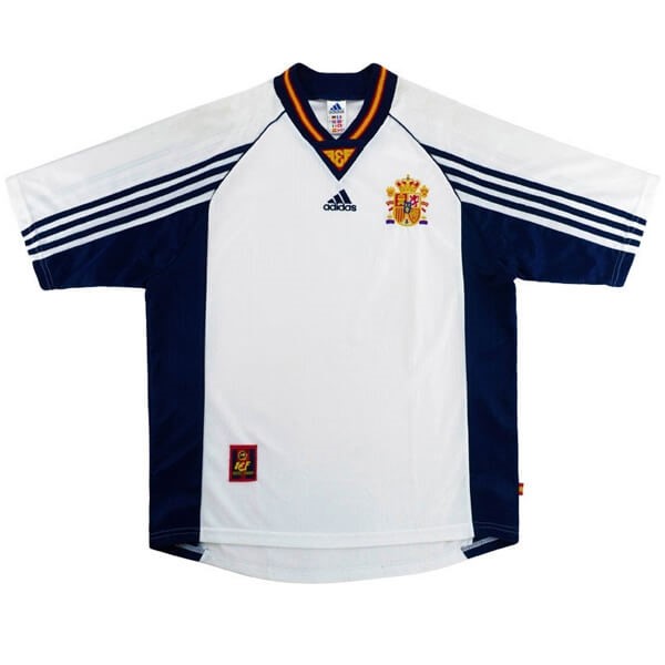 Camisetas España Segunda equipo Retro 1998 Blanco